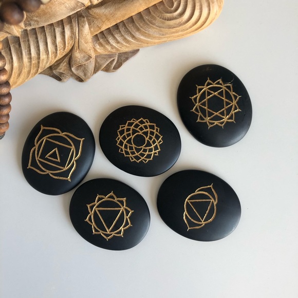 Other - Basalt Hot Stone Chakra Balancing Set